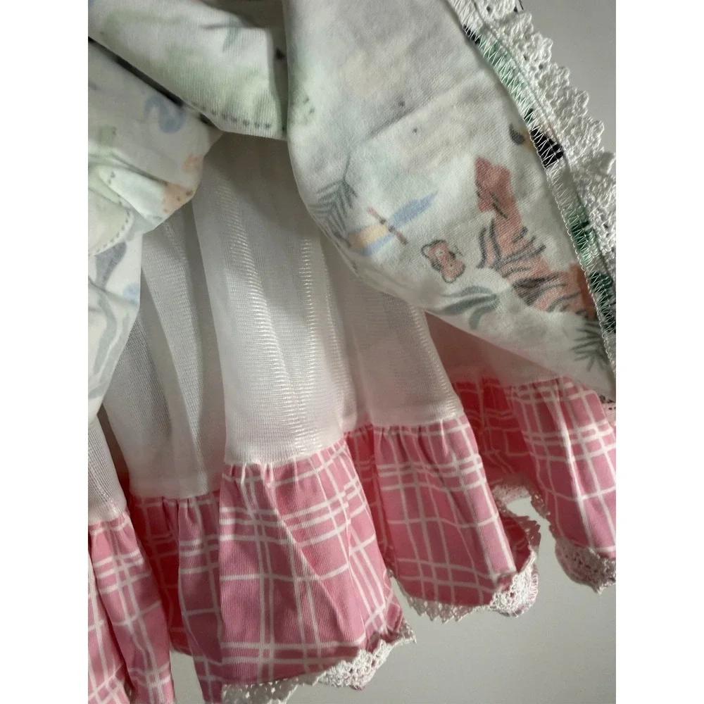 NWT Girl August Boutique Safari Animal Zoo Dress‎ Ruffle Hem Sz 10